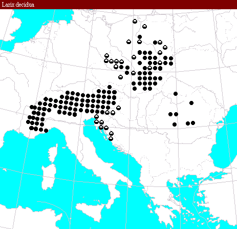 Map of distribution data, select to view fullscreen. For details, see button 'Map' ↘ below or to right.